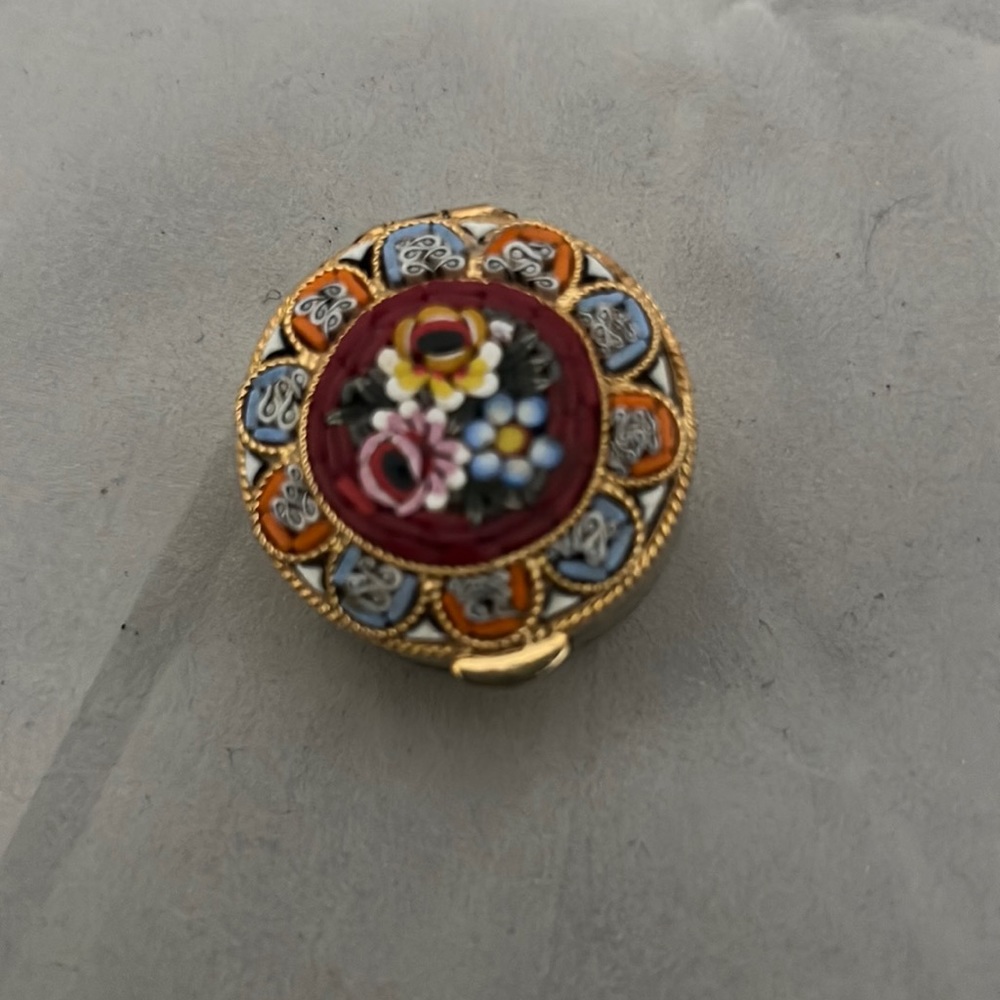 Vintage Micro Mosaic pill box.